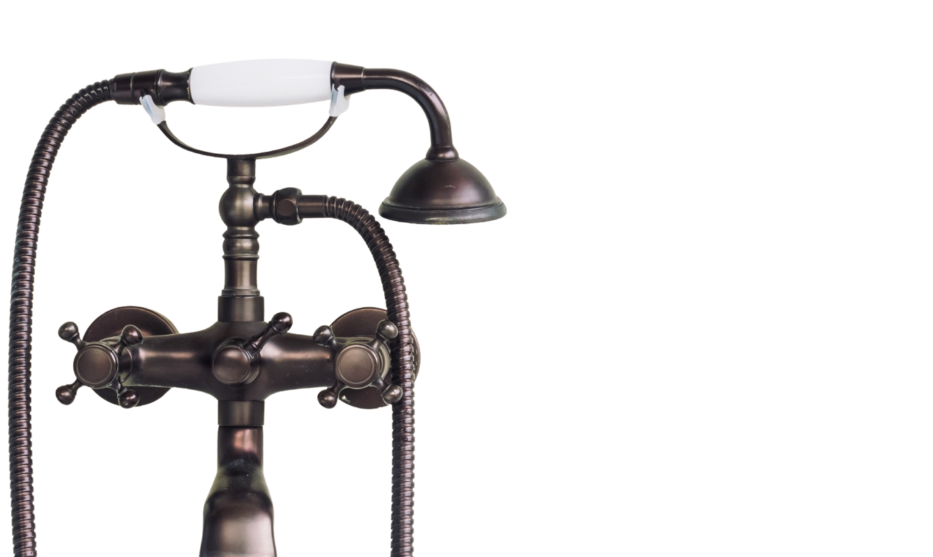 Robinet de baignoire rétro bronze avec douchette classique marver installation salle de bain hautes-pyrénées